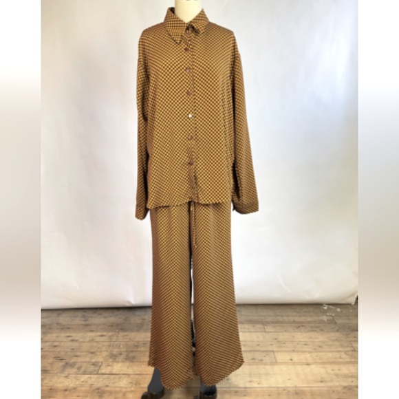 Lisa Says Gah checkered matching set cold Bailey top Medium - Picture 8 of 14